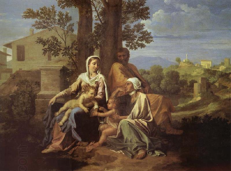 Nicolas Poussin The Sacred Family in a landscape China oil painting art